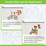 Sublimation Blank Bag Canvas Zipper Pouch Blank Makeup Bag Canvas Double-side Blank Pencil Case Bags for Painting DIY, 8.3 x 4.7 Inches(24 Pieces) Tenare