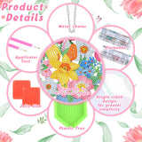 Menkxi 3 Set 5d Spring Diamond Painting Hanging Spring Flower Diamond Art Kits Sign Wreath Tulip Spray Bottle DIY Crystal Paint Arts and Crafts Set for Garden Door Window Ornaments Menkxi