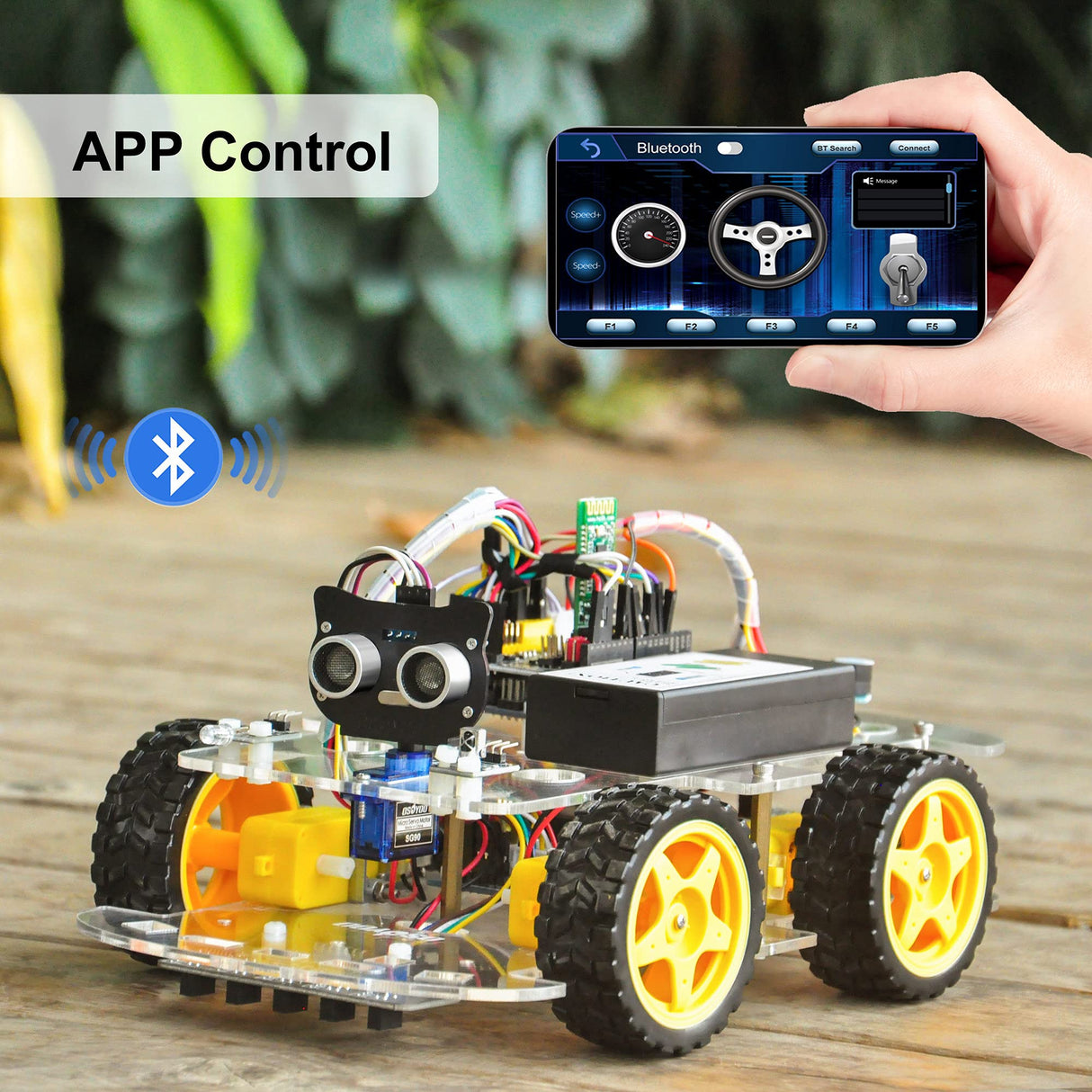 OSOYOO Robot Car Starter Kit for Arduino | STEM Remote Controlled App Educational Motorized Robotics for Building Programming Learning How to Code | IOT Mechanical DIY Coding for Teens Adults OSOYOO
