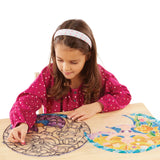 Melissa & Doug Stained Glass Made Easy Activity Kit: Mermaids - 140+ Stickers Kids Sticker Stained Glass Craft Kit; Mermaid Crafts for Kids Ages 5+ Melissa & Doug