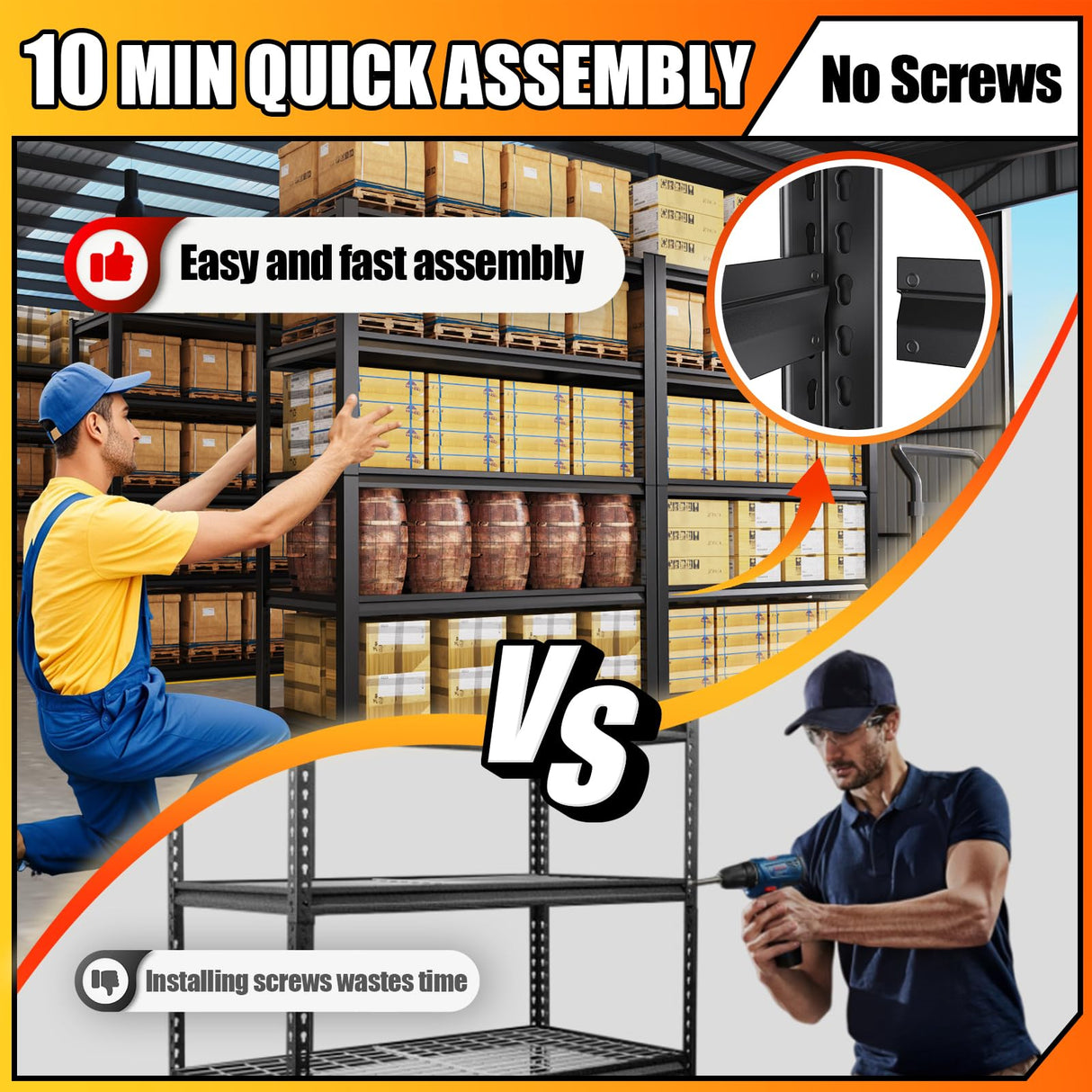 ZIWJHK 72''H*59''W Garage Shelving 3000LBS Adjustable Storage Shelves,5 Tier Metal Steel Heavy Duty Shelving Unit, Industrial Utility Rack Shelf, Storage Organize for Garage, Basement,Black ZIWJHK