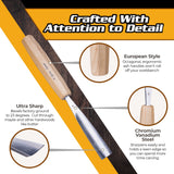 Schaaf Wood Carving Tools, 7pc Expansion Chisel Set with Canvas Case | Full Size Gouges for Beginners, Hobbyists and Professionals | Sharp, Quality-Tested CR-V 60 Steel Blades (Premium Hand Sharpened) Schaaf Wood Carving Tools