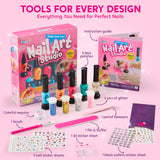 Klever Kits Kids Nail Polish Set, Nail Art Kit for Girls, Birthday Gifts for Girls Ages 7 and up, Makeup for Kids, Glitter, Sequins, Stickers , Peel Off & Quick Dry Klever Kits