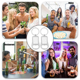 Framendino, 10 Pack Sublimation Blank Keychains Metal Bottle Opener Transfer Keychain Key Rings for DIY Personalized Photos (Rectangle) Framendino