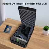 HOLEWOR Gun Safe, Small Gun Safes for Pistols Biometric Fingerprint Quick Access Pistol Safe Portable Handgun Safe for Travel, Car, Home HOLEWOR