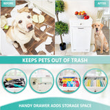 Northwood Calliger Tilt Out Trash Bin Cabinet or Laundry Hamper Solid Workmanship and New 2022 Design Cuts Assembly Time in Half! Hide Ugly Trash, add Countertop Space, Keep Pets Out! Northwood Calliger