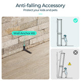 LINSY HOME Farmhouse Bookcases with Doors, Floor Standing 6-Shelf Display Storage Shelves, 72 in Tall Bookshelves for Home Office, Living Room, Light Gray LINSY HOME