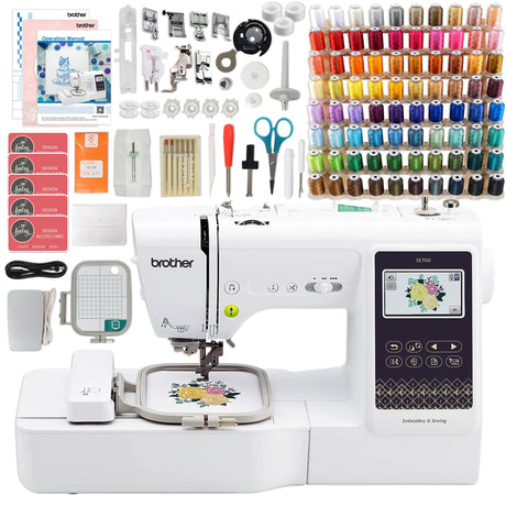Brother SE700 Embroidery & Sewing Machine with 80 Embroidery Spools & Accessories Brother