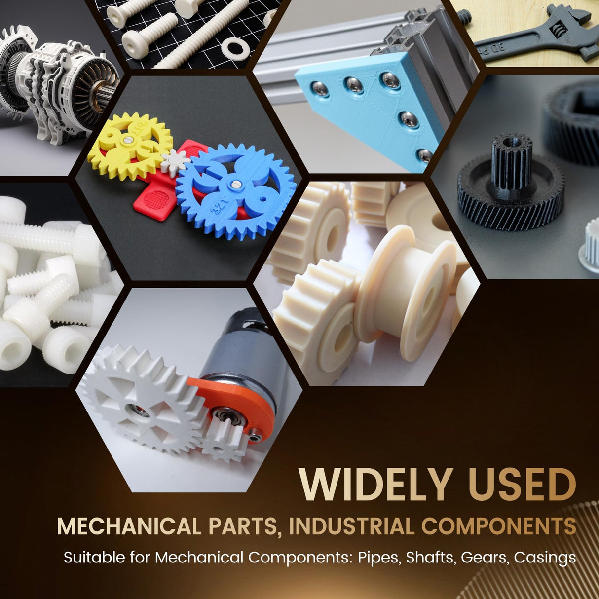 SUNLU Easy PA Filament, Nylon 3D Printer Filament with Heat Resistant, Nylon Filament 1.75mm No Cracking, Polyamide (PA) 3D Printing Filament Warp Free, Fit Most FDM Printer (Natural, 1kg) SUNLU