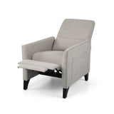Christopher Knight Home Alexis Contemporary Fabric Push Back Recliner, Light Gray, Dark Brown Christopher Knight Home