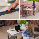 Lifetime Height Adjustable Folding Table, 4 Foot Lifetime