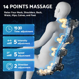 Massage Chair, Zero Gravity Full Body Massage Chair, Shiatsu Recliner with 14 Massage Points, Lumbar & Calf Heating, 20 Auto Modes, Spacious Massage Area, Bluetooth Speaker, Touch Screen Controller Mazzup