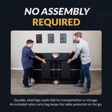 Hathaway Fairmont 6 Ft Portable Pool Table, Adults Folding Billiards Tables for Game Room with Easy Foldable Storage, Includes Full Set of Billiard Balls, Cues, Chalk & Brush Hathaway