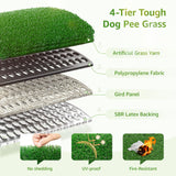 LOOBANI Dog Grass Pee Pads, Artificial Dog Grass Pads for Potty Tray, Fake Grass for Dogs to Pee On, Outdoor Indoor Pee Grass for Dog Potty (18*23 inch) LOOBANI
