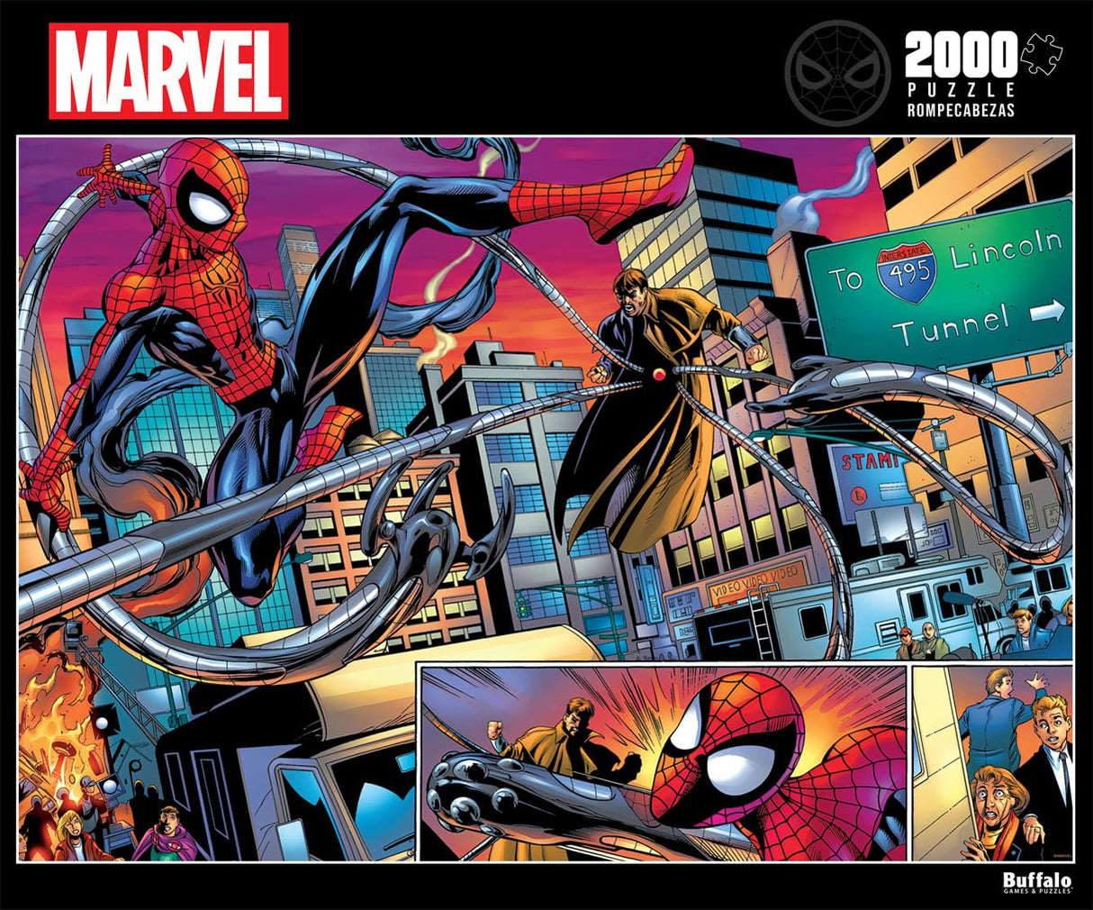 Buffalo Games - Marvel - Spider-Man vs. Doctor Octopus - 2000 Piece Jigsaw Puzzle for Adults -Challenging Puzzle Perfect for Game Nights - Finished Size is 38.50 x 26.50 Buffalo Games