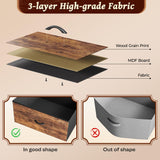 Huuger 63 Inch Long Dresser for Bedroom, Wide TV Stand for 55, 65, 70 Inch TV, 6 Drawer Dresser for Closet with Fabric Drawers, Storage Organizer for Bedroom, Entryway, Rustic Brown Huuger