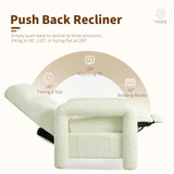 LUMISOL Upholstered Recliner Chair with Adjustable Backrest, Push Back Recliner Armchair, 31.25'' Single Sofa for Living Room, Upholstered Chair, Beige LUMISOL