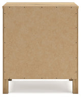 Signature Design by Ashley Bermacy Casual 2-Drawer Nightstand with Straight Legs, 24.37" Tall, Light Brown Signature Design by Ashley