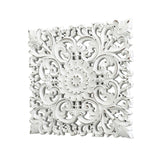 Musanpou Unique Hand Carved Wooden Wall Panels with Hanging Floral Decorations - Rustic Farmhouse Living Room and Bedroom Wall Decoration Musanpou