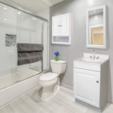 Design House 597112 Wyndham Unassembled Bathroom Vanity Cabinet Without Top, 18 x 16/1 Door, White Design House