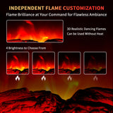 Electric Fireplace Heater 22 in Freestanding Fireplace Stove Infrared Fireplace RealSmart with 3D Flame Effect Remote Control, Timer, Overheating Protection Heater for Indoor Use Black (Christmas Red) RealSmart