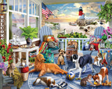 White Mountain Puzzles - Happy Pets - 500 Piece Jigsaw Puzzle White Mountain