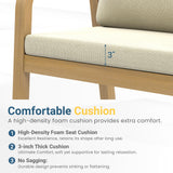 Wisteria Lane 6 Pieces Acacia Patio Dining Set for 6, Patio Dining Table and Chairs Set with Cushion, Modern Outdoor Dining Furniture Set for Lawn Backyard Garden Deck, Beige Wisteria Lane