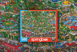 Springbok - The Dog Park - 500 Piece Jigsaw Puzzle- Cartoon Illustration of Dog Park by Steven Skelton Springbok
