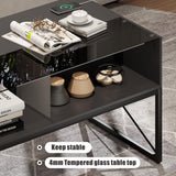 Glass Coffee Tables for Living Room, Grey Mid Century Modern Coffee Table with Storage, Smart Led Light Wood Coffee Table（Grey） HWB