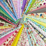 flic-flac 200pcs 4 x 4 inches (10cmx10cm) Cotton Craft Fabric Bundle Squares Patchwork Lint DIY Sewing Scrapbooking Quilting Dot Pattern Artcraft flic-flac