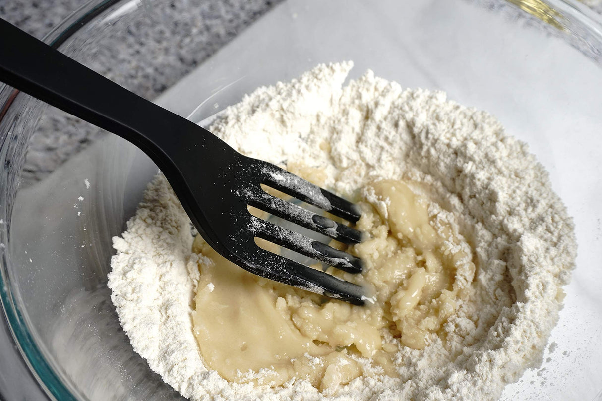 RSVP International (EFF-TQ) Silicone Flexible Fork, Black, 11" | Mixes Ingredients, Mashes Food, Whisks Eggs, & More | Dishwasher Safe & Heat Resistant | Baking, Serving, Mixing Made Easy RSVP