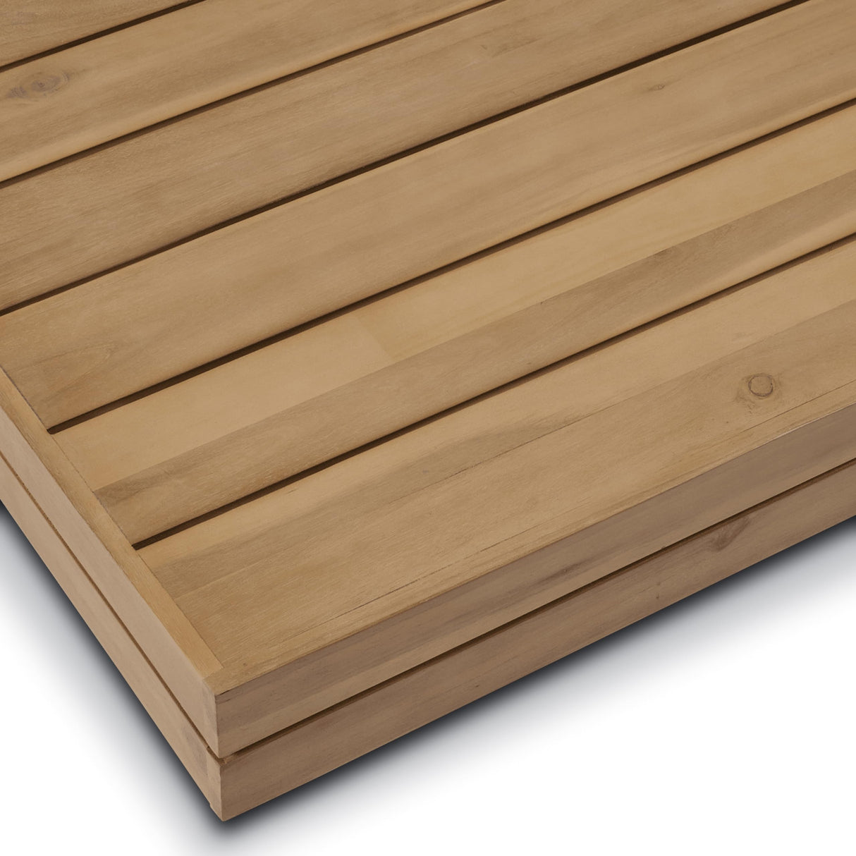 POLY & BARK Celenza Modular Corner Sectional Set with Coffee Table–Outdoor Sectional in Acacia Wood and Powder‑Coated Steel with Weather‑Resistant Cushions–Stylish Patio Lounge for Family and Guests POLY & BARK