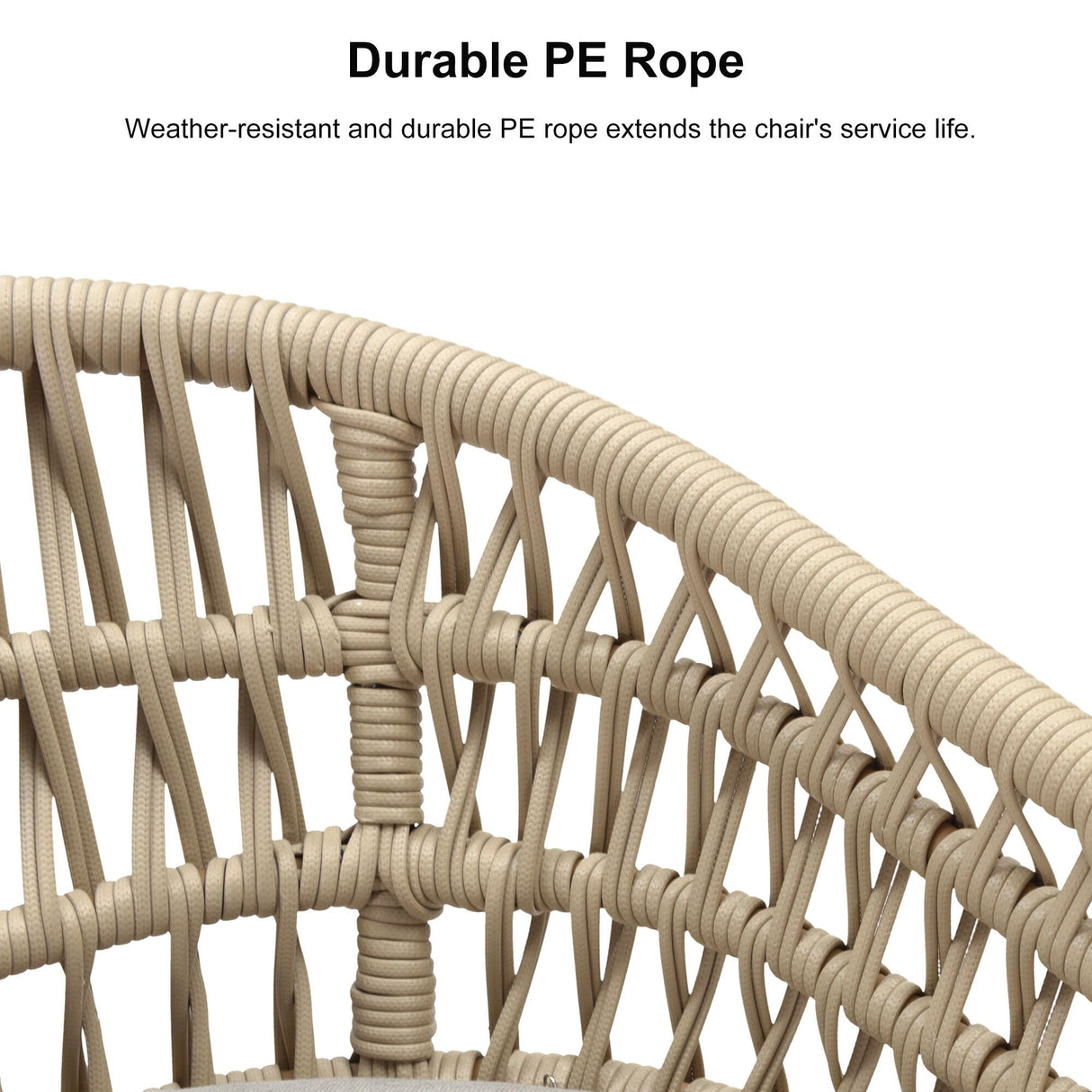 PURPLE LEAF Outdoor Rattan 24" Counter Height Bar Stools Chair Set of 2, Modern Upholstered Patio Bar Stool with Backrest for Indoor and Outdoor, Kitchen Island, Teak PURPLE LEAF