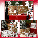 3 Pieces Christmas Tiered Tray Wood Signs Farmhouse Tray Decor Wooden Table Sign Christmas Inspired for Xmas Party Home Crafts Decorations DIY Decor Rustic Mini Wood Kitchen Signs Jetec