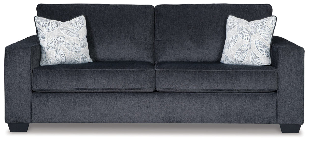 Signature Design by Ashley Altari Modern Queen Sofa Sleeper with 2 Accent Pillows, Dark Gray Signature Design by Ashley