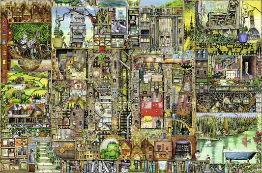 Ravensburger Colin Thompson: Bizarre Town 5000 Piece Jigsaw Puzzle for Adults | Premium Quality with Unique Piece Design | Anti-Glare Surface | Ideal for Group Activity | FSC-Certified Materials