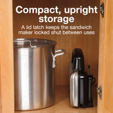 Proctor Silex Deluxe Hot Sandwich Maker with Easy-Clean Durable Nonstick Ceramic Plates, Fits up to 2 Grilled Cheese, Ruebens, Tortas or Subs, Stainless Steel (25415PS) Proctor Silex