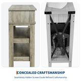 GarveeHome 47.2" Entryway Table, Console Table with 2 Storage Drawers, 3 Tier Farmhouse Wooden Sofa Table, Hallway Table for Entryway, Living Room-Grey GarveeHome