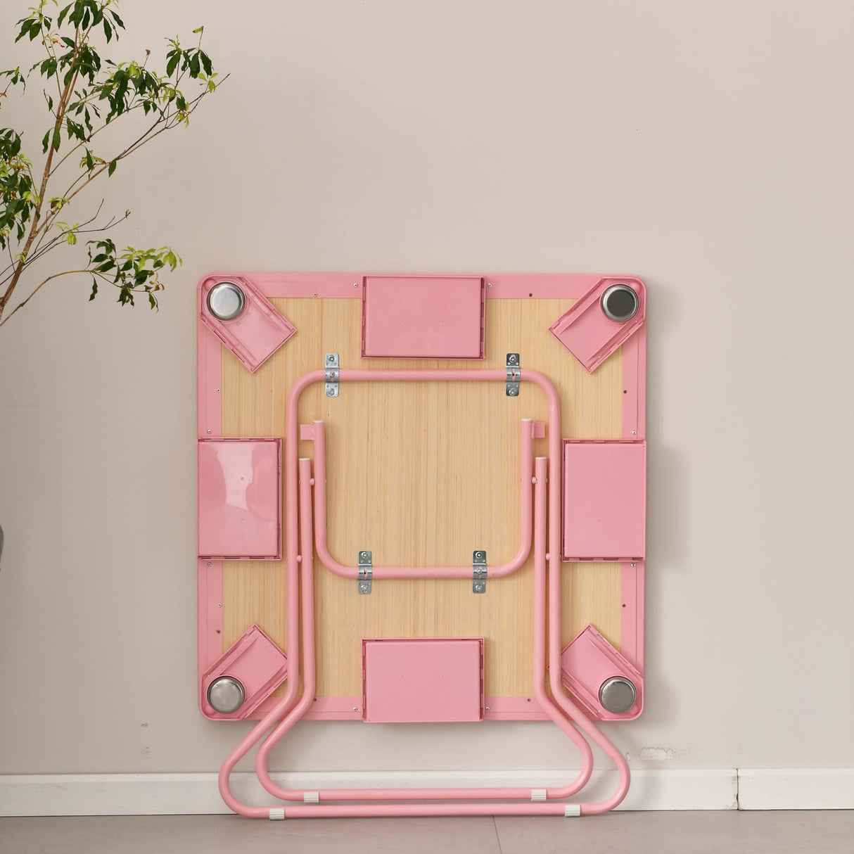 Metal Mahjong Table, Square Folding Card Table with 4 Drawers and 4 Cup Holders, Portable Domino Table with Metal Frame and Mute Desktop, Better Gaming Experience MJTABLE