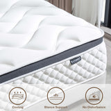 Deegari King Mattress,14 Inch King Size Mattress in a Box,Gel Memory Foam and Innerspring Hybrid Mattresses with Individual Pocket Spring for Motion Isolation,Medium Firm Feel,CertiPUR-US Deegari