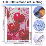 EIBEILI Diamond Art Kits for Adults, 3-Pack Fruit Diamond Painting Kits for Beginner Round 5D Full Drill Diamond Dots Crafts for Home Wall Decor Gifts 12x16 Inch EIBEILI