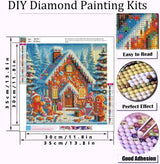 Mrnsiet Chirstmas Diamond Painting Kits for Adults, Candy House Diamond Art Kit for Beginners, DIY Full Drill Winter Painting Gem Art Painting Kits 14x14Inch Mrnsiet