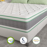 Novilla Full Mattress 12 Inch Hybrid Mattress in a Box, Innerspring Mattresses with Gel Memory Foam for a Cool Sleep, Pressure Relief, Medium Firm with Pillow Top, Groove Novilla