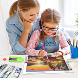 LELEMON Diamond Painting Kits,Sunset Diamond Art for Adults,Landscape 5d Diamond Painting Kits for Adults,Scenery Diamond Art Kits with Diamond Painting Accessories for Home Wall Decor 12 x 16inch LELEMON