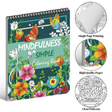 Kalysky Easy and Cozy Adult Coloring Book Set, 3 Stress Relief Coloring Books for Adults Relaxation, Flower Inspirational Quotes Coloring Books Kalysky