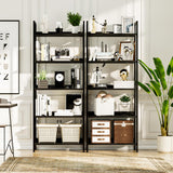 NUMENN Bookshelf, 5 Tier Bookshelves, Home Office Bookcase Shelf Storage Organizer, Free Standing Storage Shelving Unit for Bedroom, Living Room and Home Office, Black NUMENN