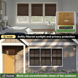LazBlinds Cordless Bamboo Roman Shades, Privacy Blinds for Interior Windows, Room Darkening Roll Up Bamboo Blinds for Home & Patio, 32.5" W x 64" H, BDP-Espresso LazBlinds