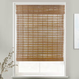 MOOD Custom Bamboo Shades | TWIRL | Cordless Bamboo Roman Shades for Windows and Doors (Natural Woven) | Maple Twirl (Sheer) | Custom Size Mood