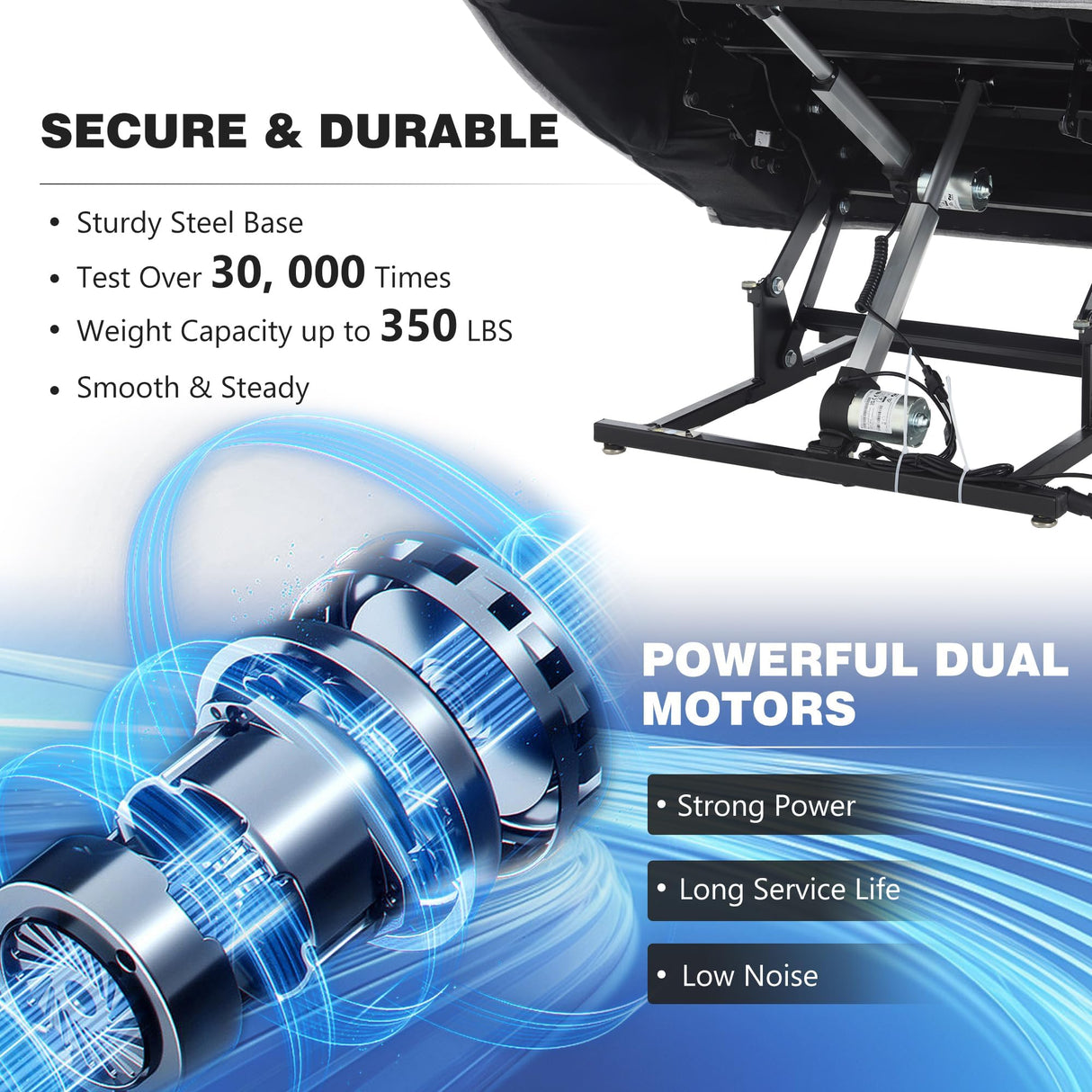 Trustyue Extra Large Dual Motor Power Lift Recliner Chair, Lift Chair with Massage and Heat for Elderly, Lay Flat Recliner, Standing Assistance, Stainless Steel Cup Holders, Chenille Brown Trustyue