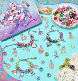 Charm Bracelet Making Kit & Unicorn/Mermaid Girl Toy- ideal Crafts for Ages 8-12 Girls who Inspire Imagination and Create Magic with Art Set and Jewelry Making Kit BDBKYWY